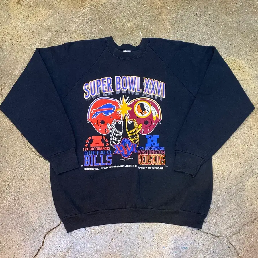 90s made in USA 빈티지 NFL 슈퍼볼 볼티모어 레이븐스 맨투맨