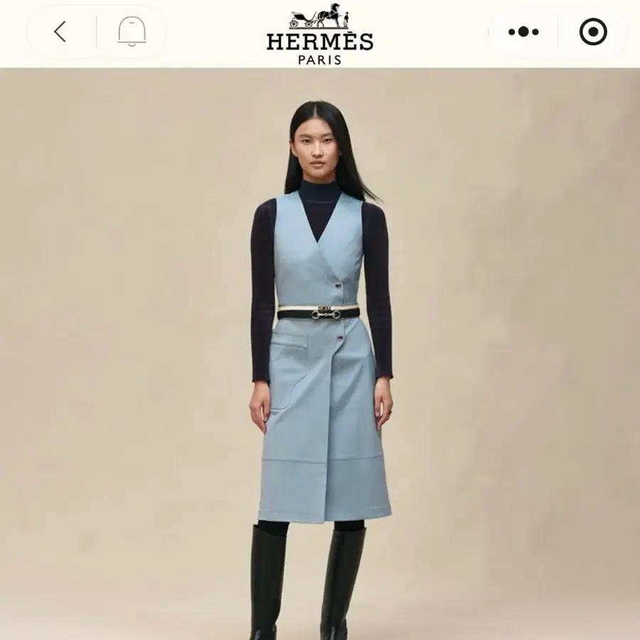 에르메스 랩-어라운드 드레스