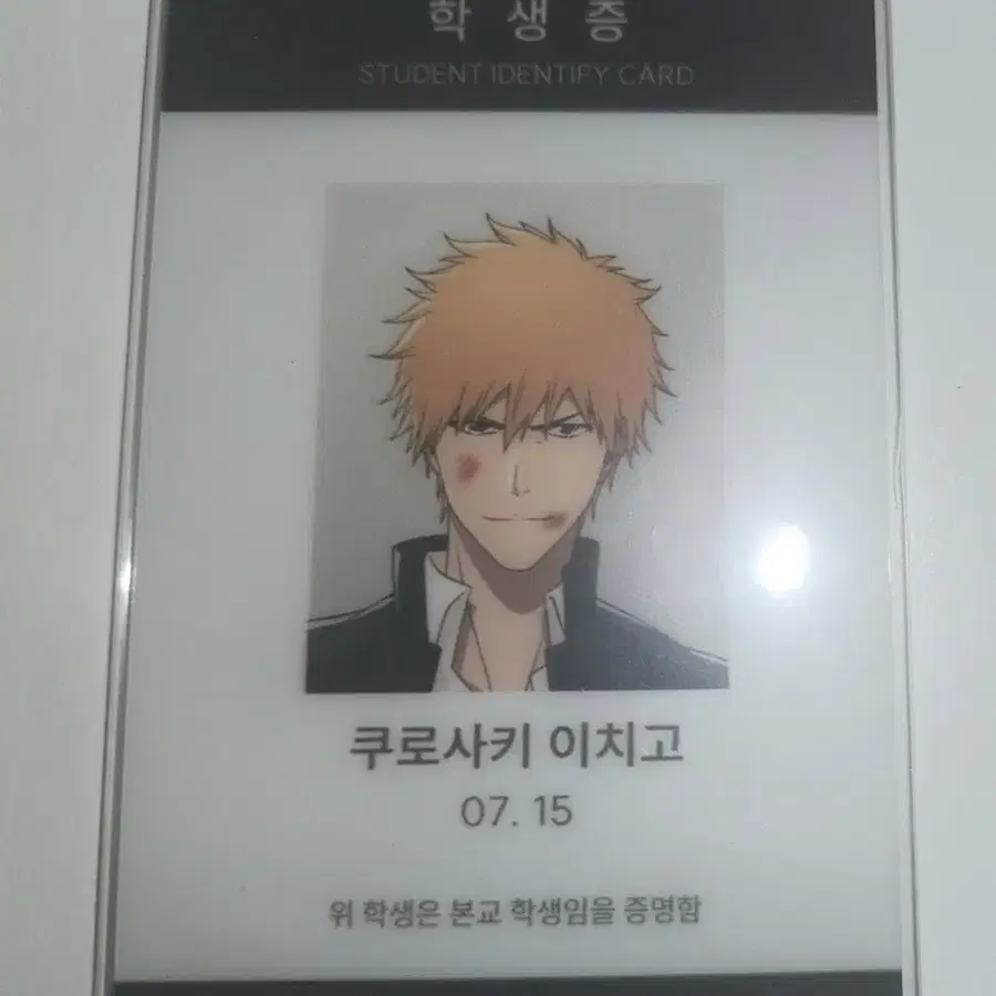 블리치 이치고 학생증