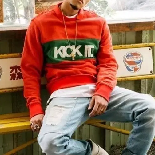 엄브로 킥잇 카라 맨투맨 XXL _ 남성