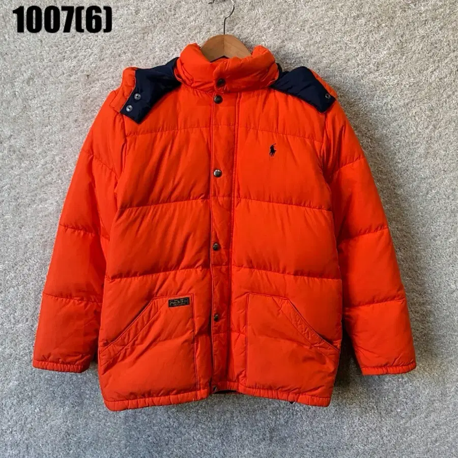 폴로 랄프로렌 푸퍼 덕다운 패딩 오렌지 L 1007
