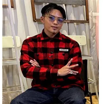 TENDERLOIN 버팔로 체크 자켓 기무라 타쿠야 착용 레드 S