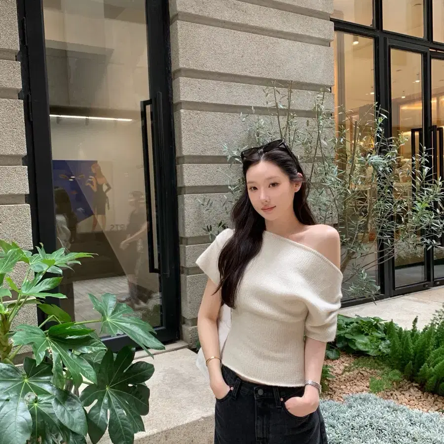 오브제스트 Ciel Drape Knit 크림