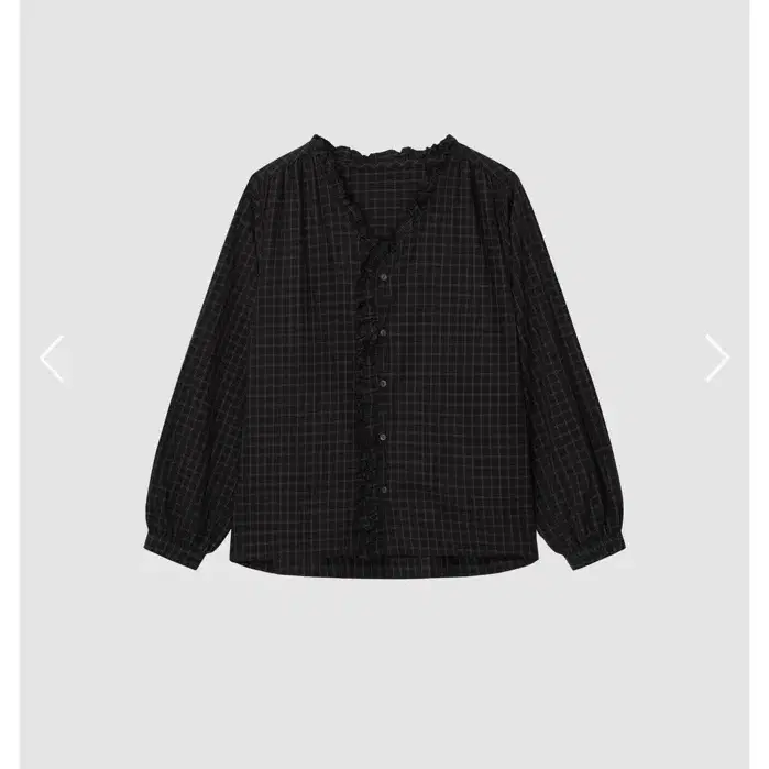 쏘딩키브레드 Rosalie Check Blouse