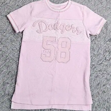 (BA3)MLB 유아 핑크색 다져스 야구 유니폼 스타일 반팔 티셔츠 105