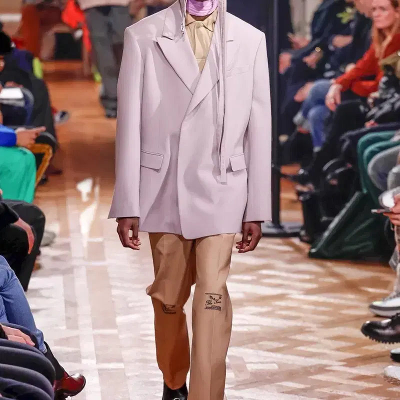 라프시몬스 AW19 엠브로이더리 트라우저