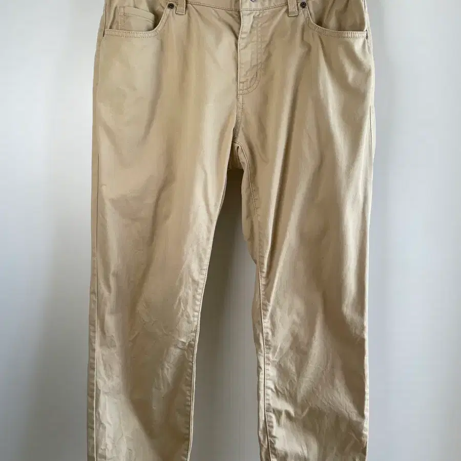 Comfort basic 샌드 베이지 코튼 스판 치노 면바지 (33-34인치)