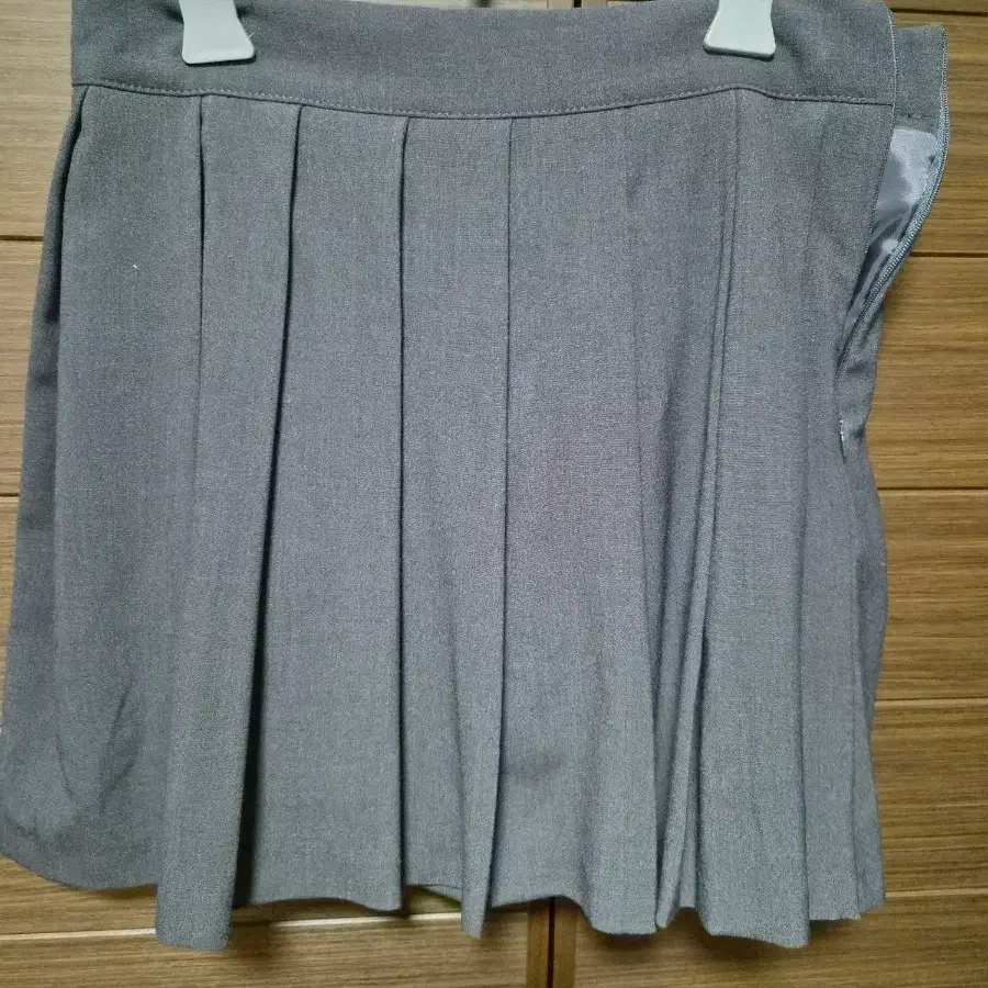 주름 스커트 그레이