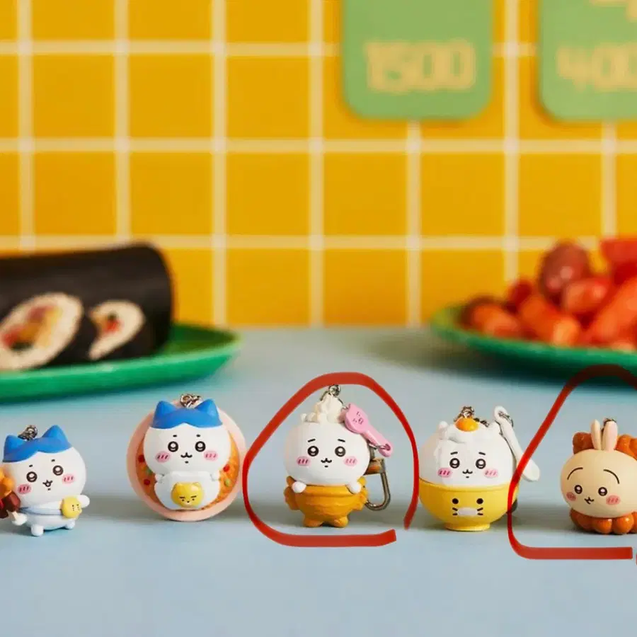 (우사기, 치이 일괄) 먼작귀 x 카카오프렌즈 콜라보 피규어 키링