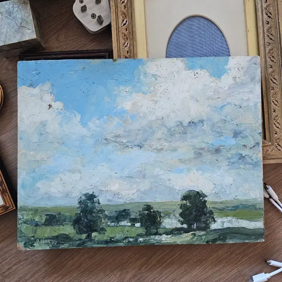 영국 빈티지 유화 풍경화 그림