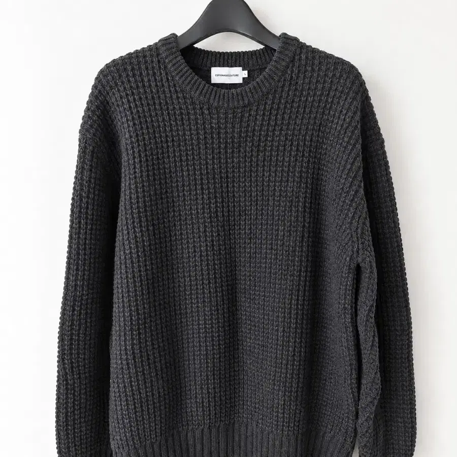 에스피오나지Heavyweight Waffle Knit Sweater 차콜