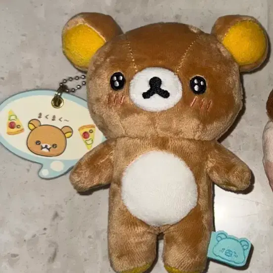 산엑스 리락쿠마 배불러 마스코트 피자 테마 인형 키링 피규어