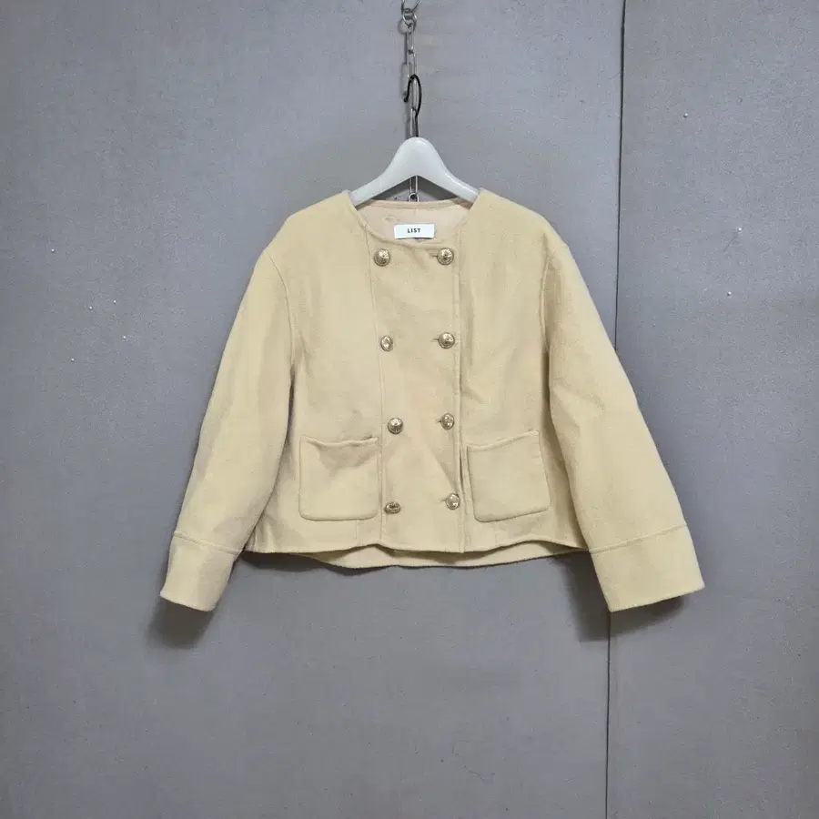 리스트 더블단추 핸드메이드 노카라 자켓 55 n1905
