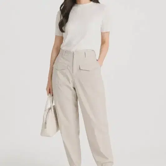 여55/헤지스 22FW 아이보리 골프 팬츠 (사진참고)