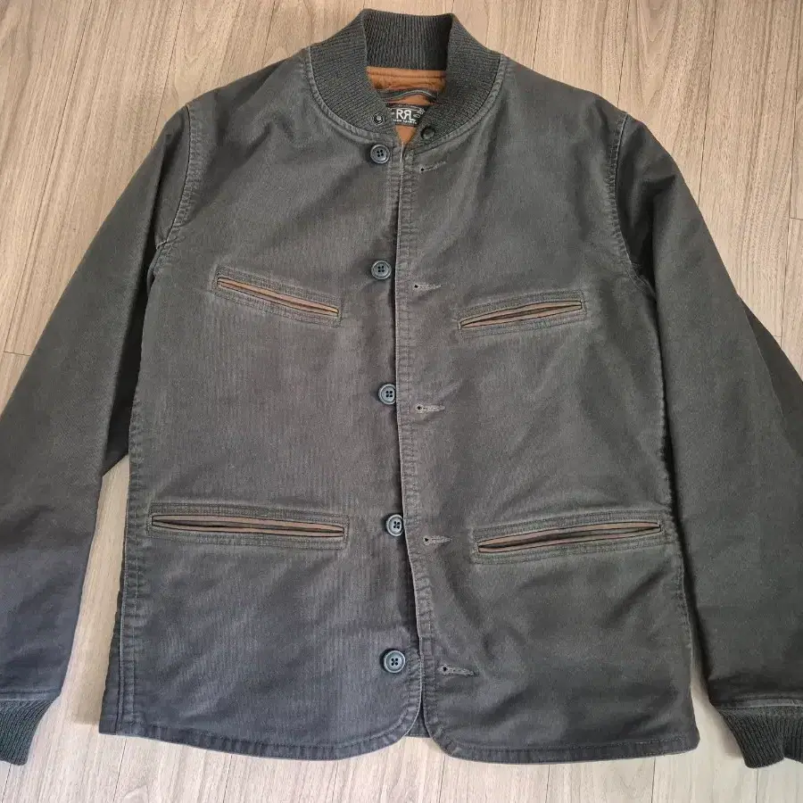 RRL 레더트림 코튼 봄버자켓 S사이즈