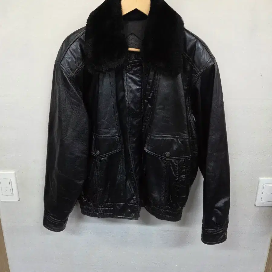 Just scipio 빈티지 올드스쿨 90s 양가죽 퍼 봄버자켓 105