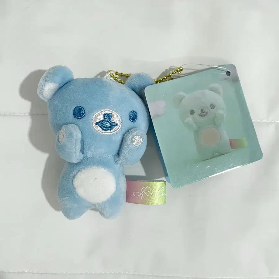 리락쿠마 테노리 비온뒤맑음 하늘색 인형