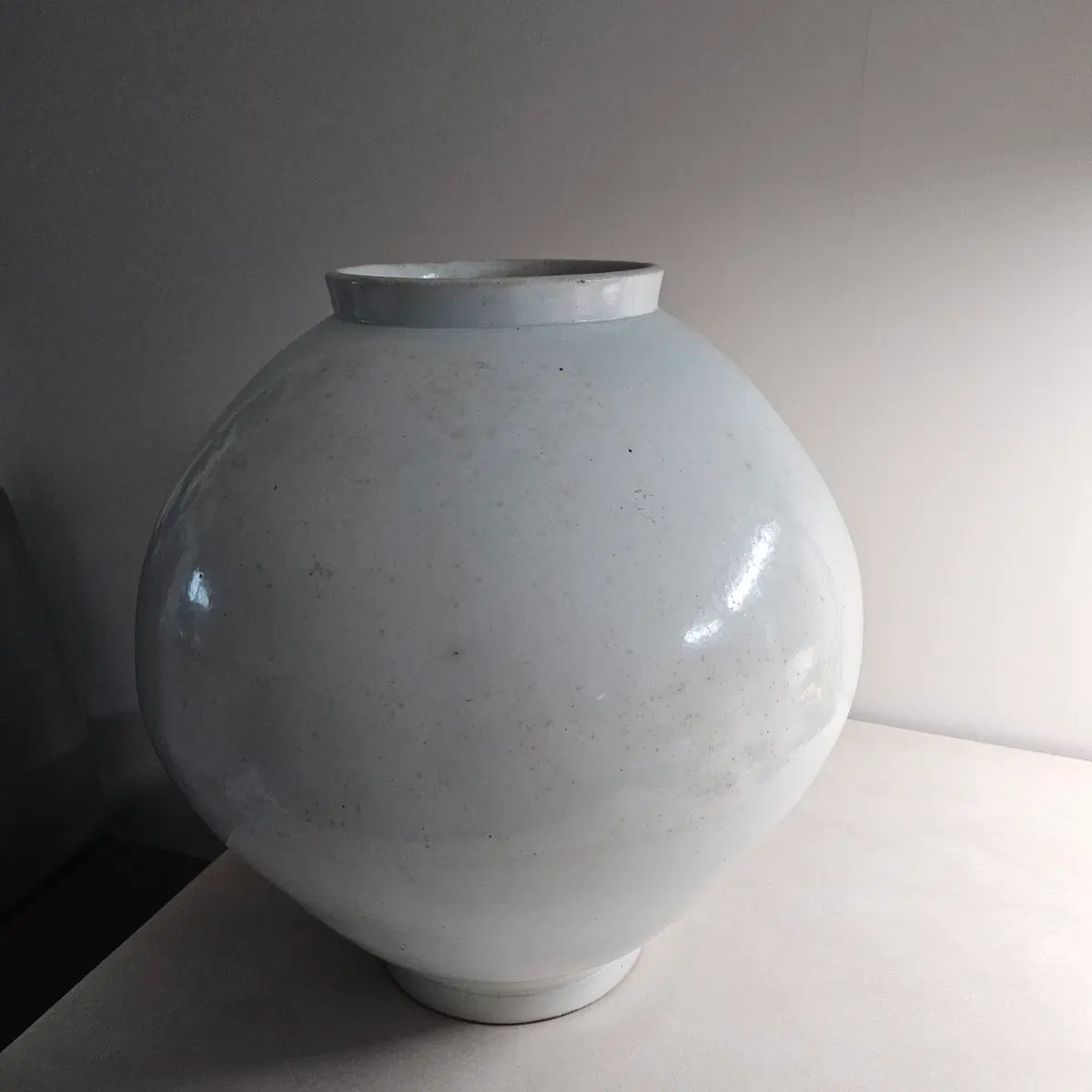 White Porcelain Large Jar Moon Jar Type Large Ceramic 46cm / Ancient Art Collection