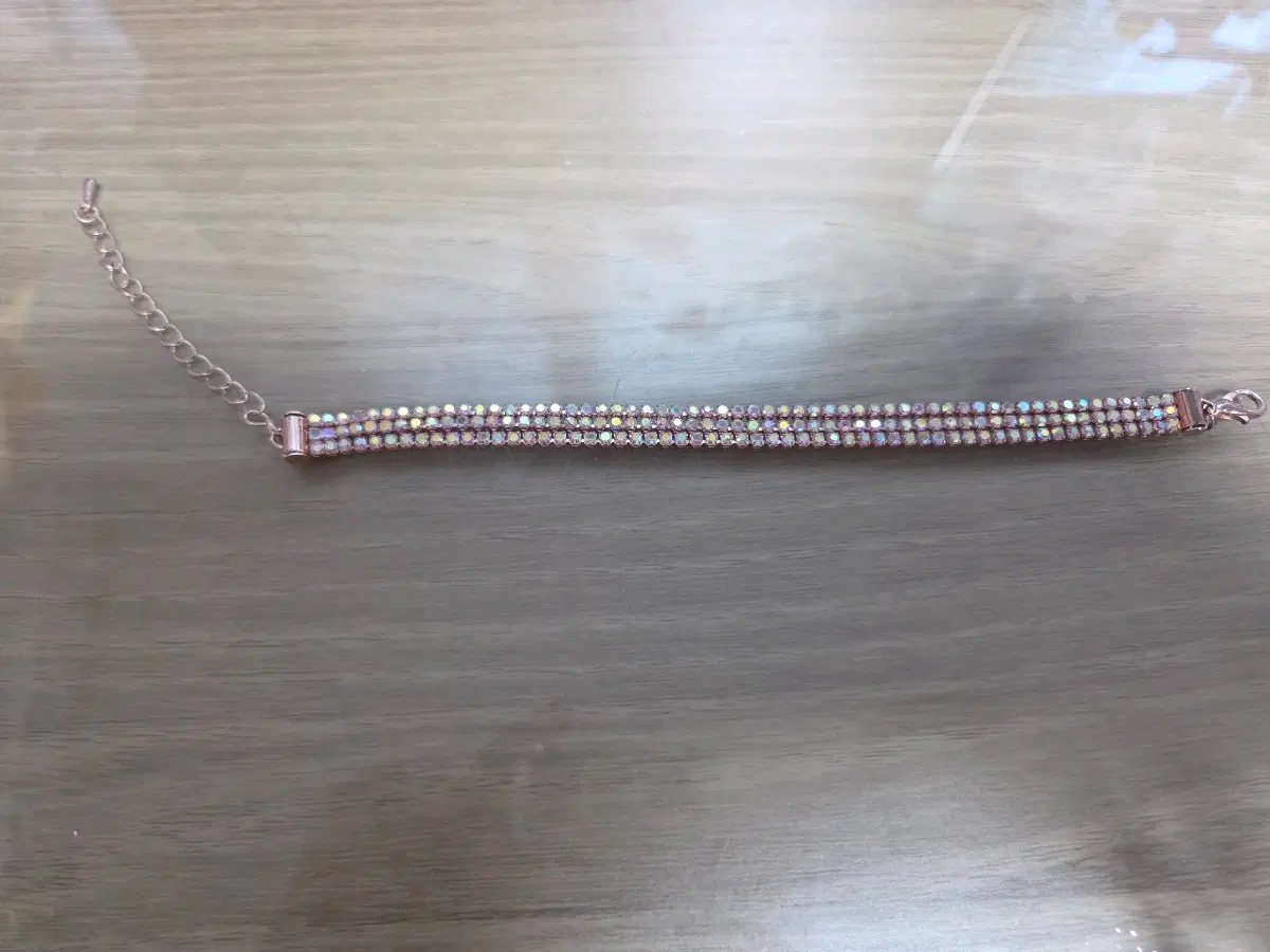 ab cubic brass gold plated bracelet (new)