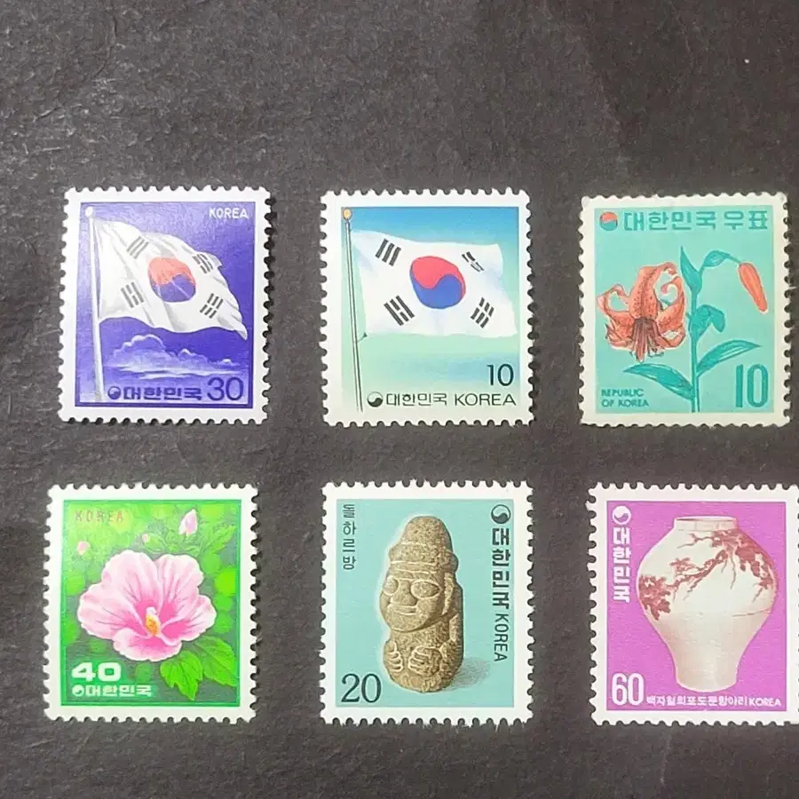 1970~80년대  보통우표 6종