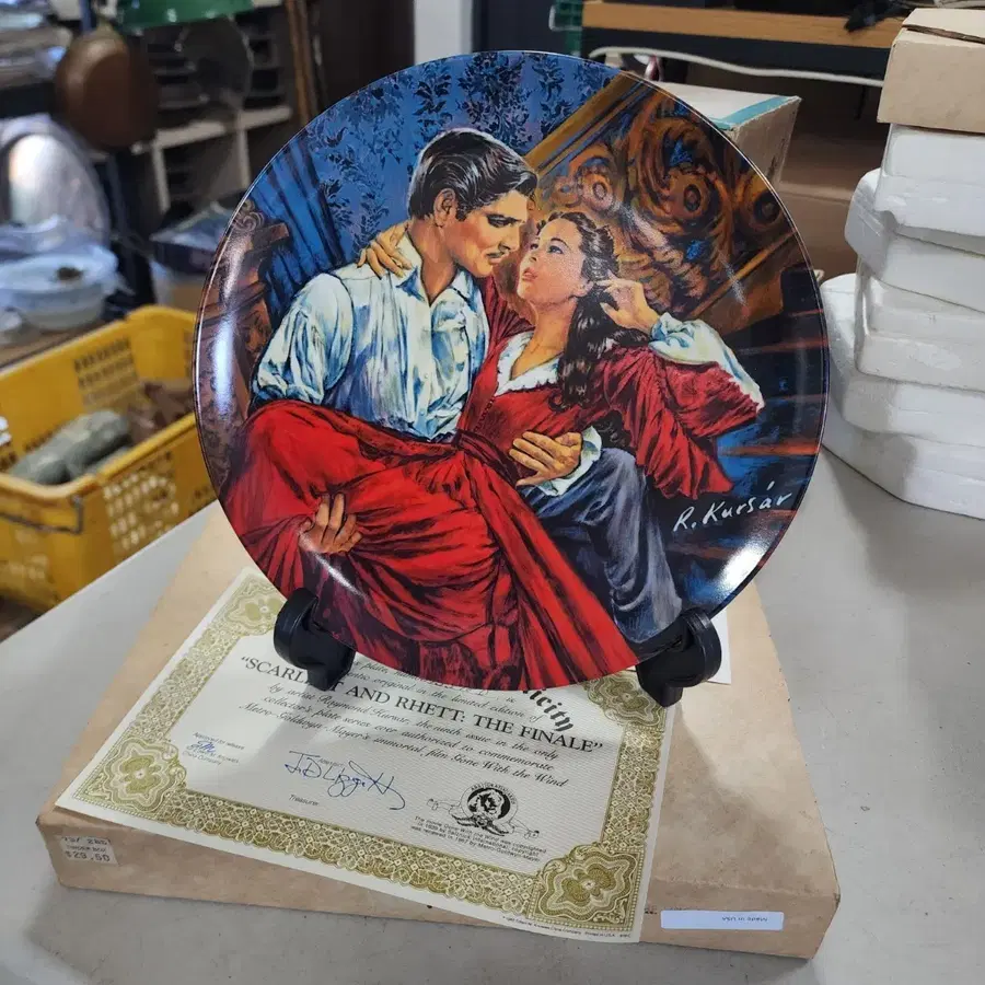 큰사이즈25.7cm 1986년 놀즈(Edwin M. Knowles) 바람과 함께 사라지다(Gone with the Wind) 한정판