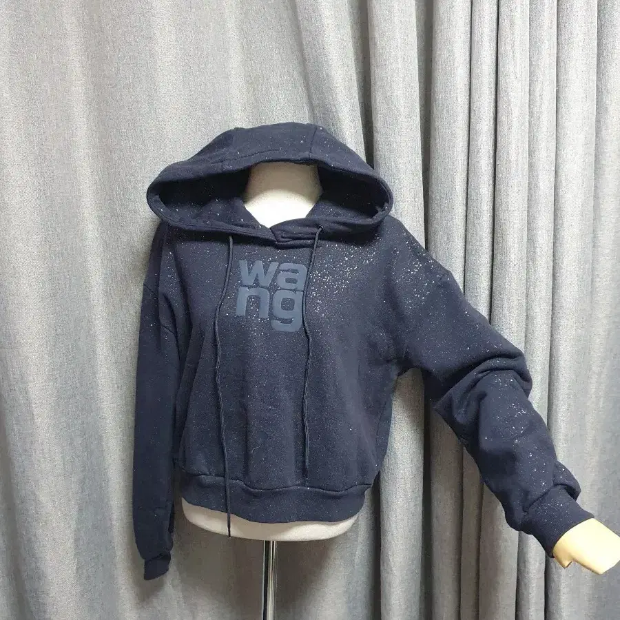 레터링 블링블링 기모 후드티