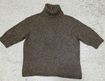 [ FOXEY BOUTIQUE ] 터틀넥 니트 반팔 브라운 40