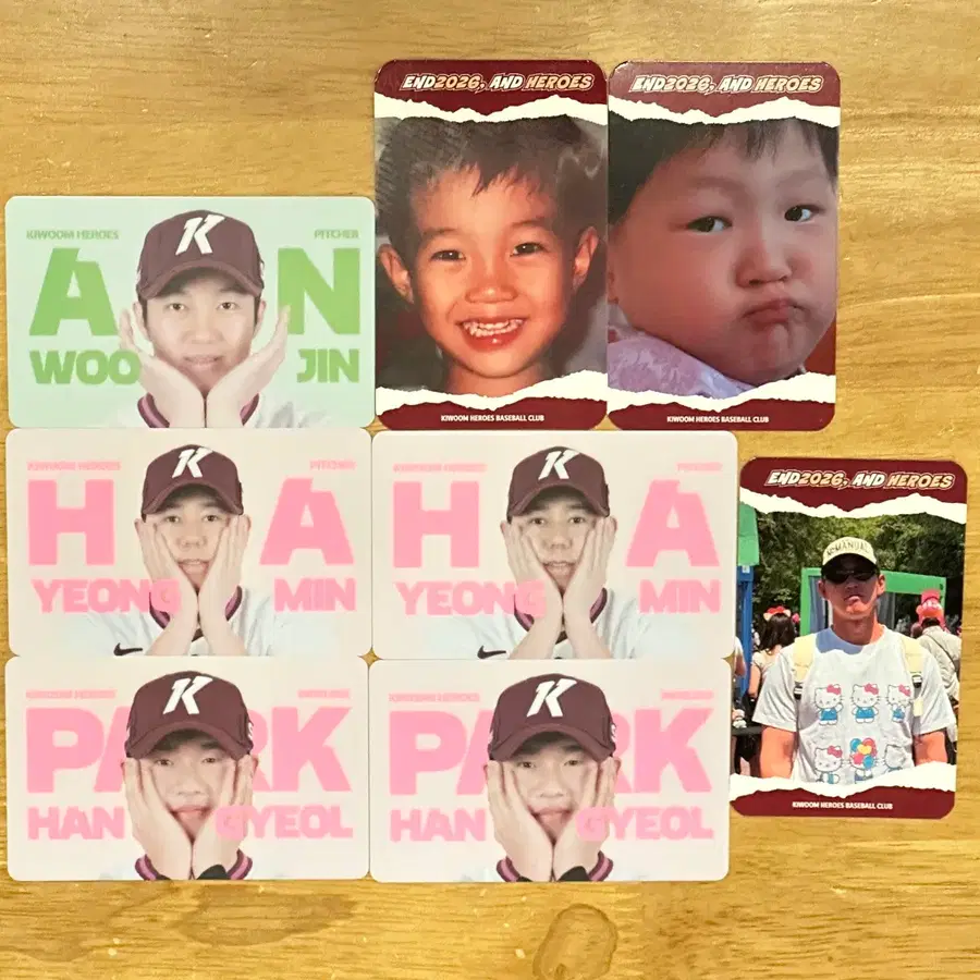 키움히어로즈 포토카드 안우진 하영민 박한결 전준표 키움 입장 개문 포카 전준표 김웅빈