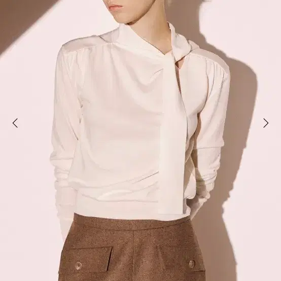 시에 SIE 마론 셔링 스카프 니트 핑크