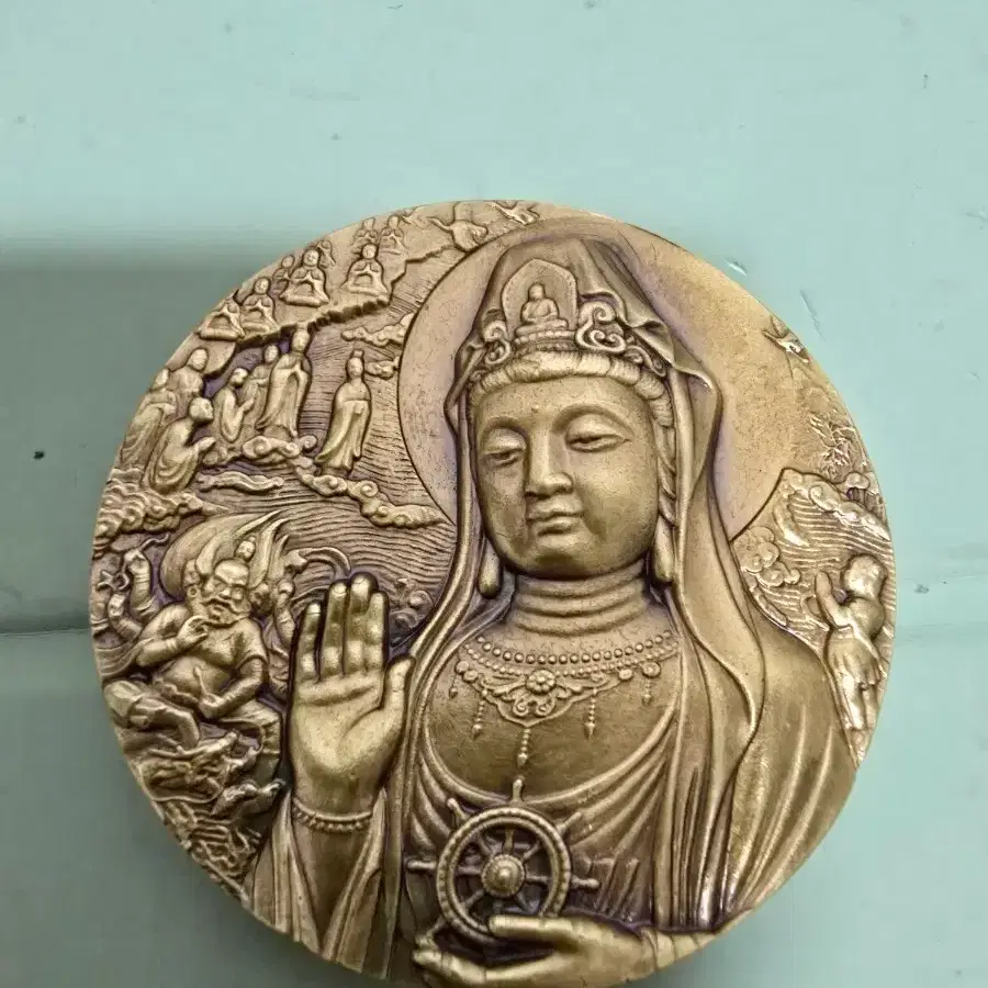 관음보살상 동제 장식품 59.1mm