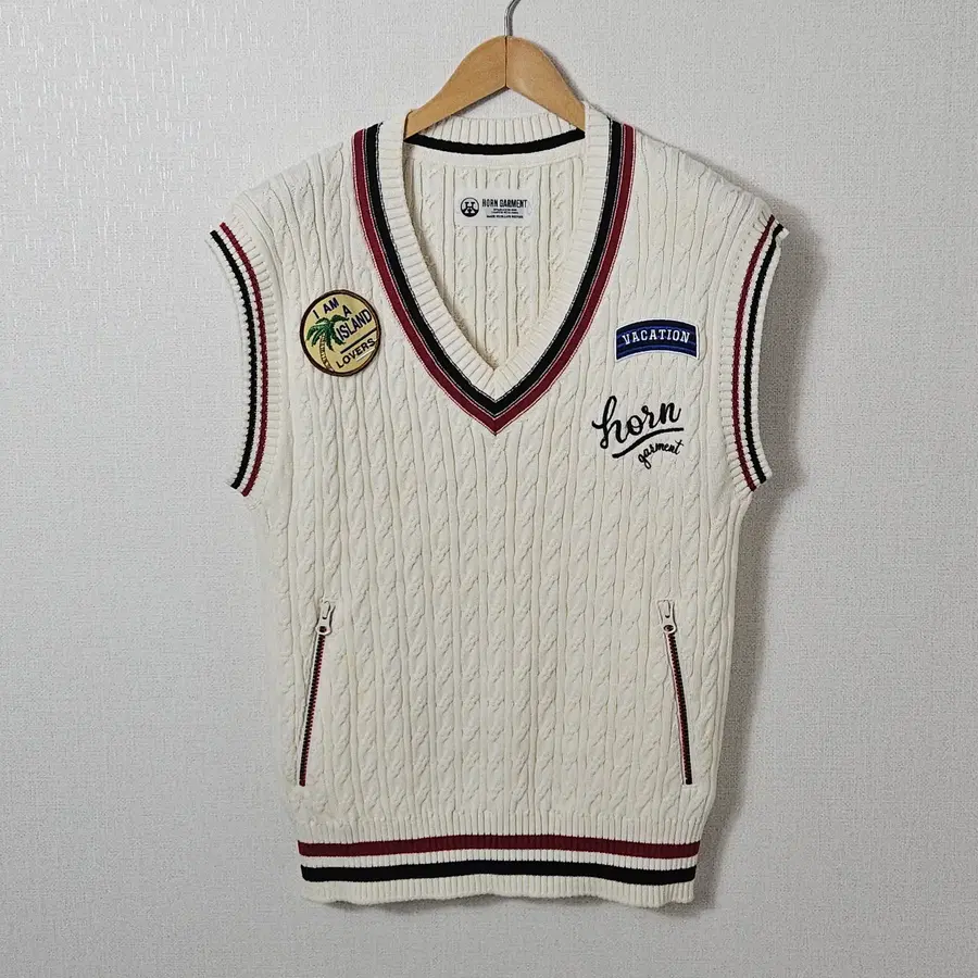 혼 가먼트 골프 Horn Garment 니트 베스트 조끼 케이블니트 50 (백화점 정품)