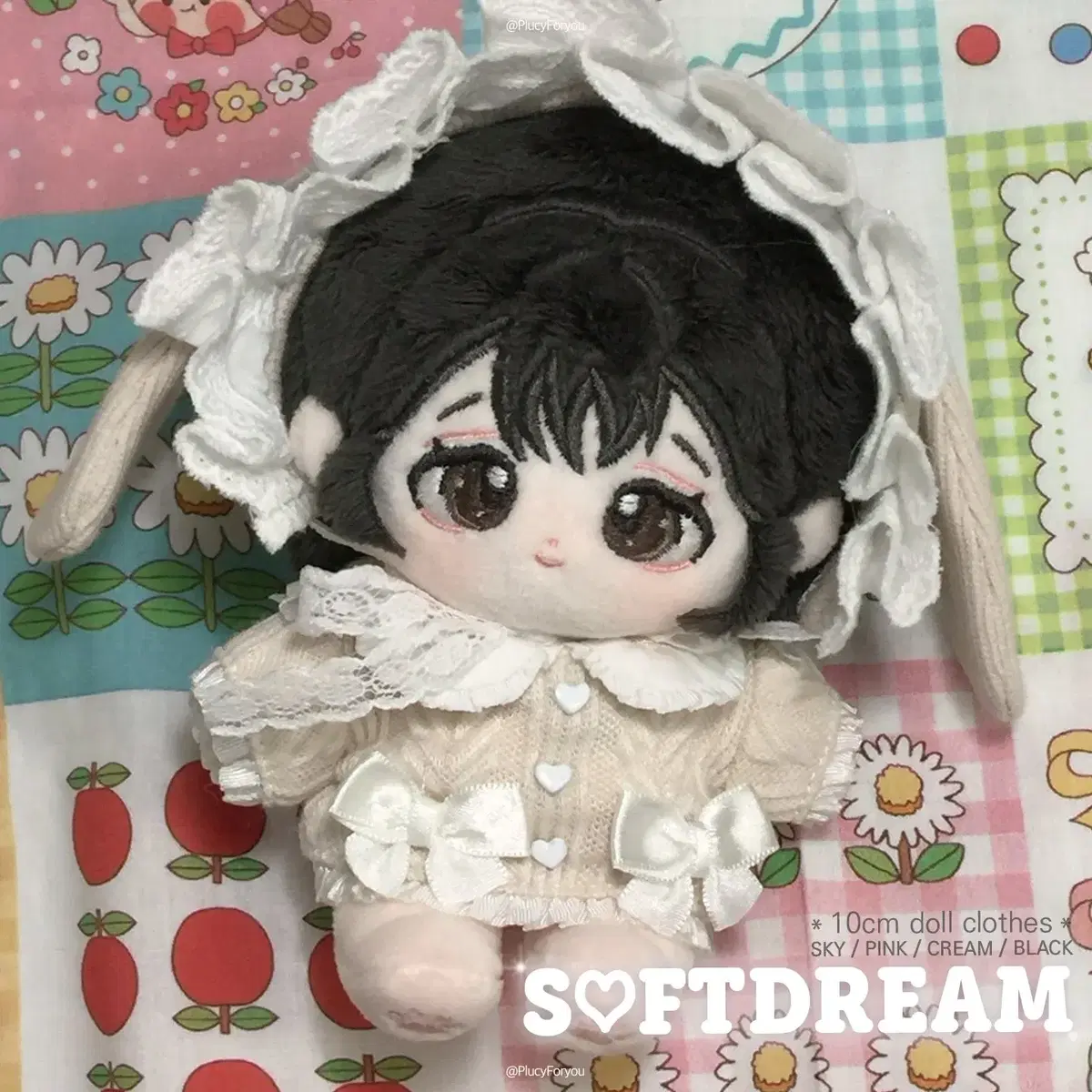 10cm plush doll 10-ging clothes Plush Soft Dream Cream Black bulk