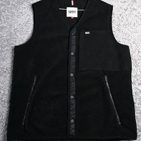 (R5)타미힐피거 플리스 조끼 블랙 XL
