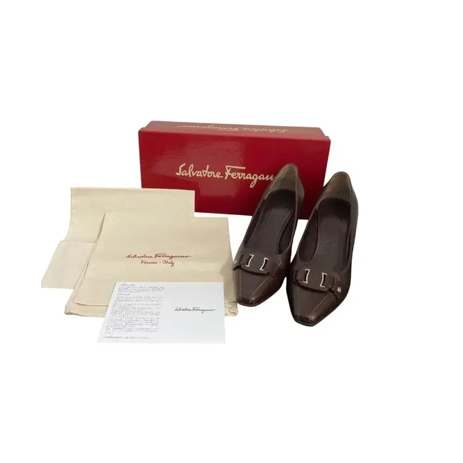 페라가모 CABIRIA 펌프스 브라운 Size 6 (230mm)