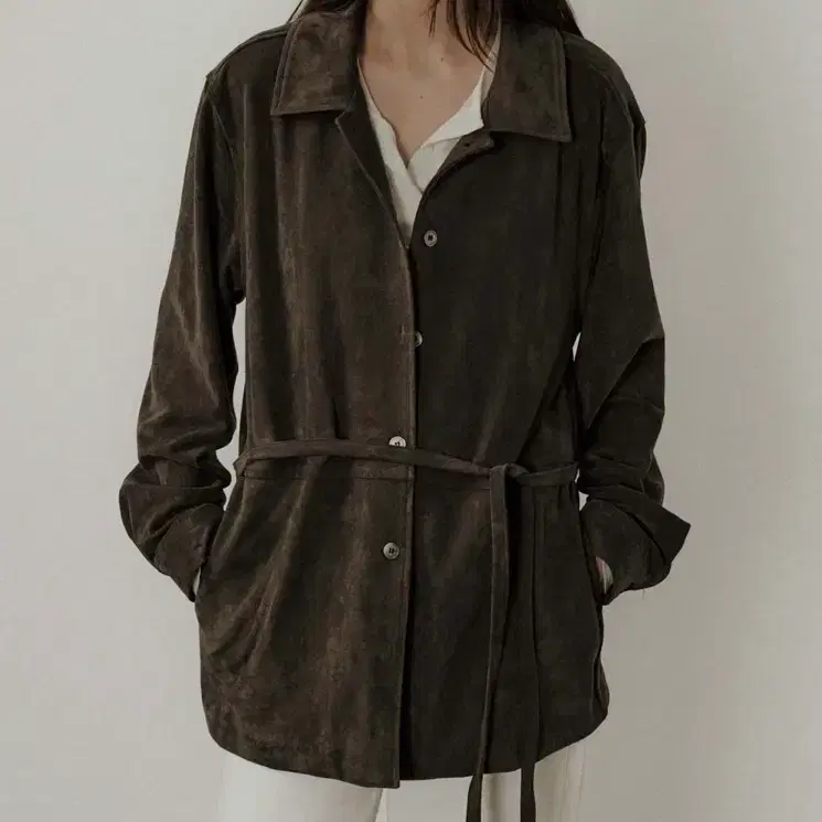 더릴 Mute Suede Shirts Jacket_Brown