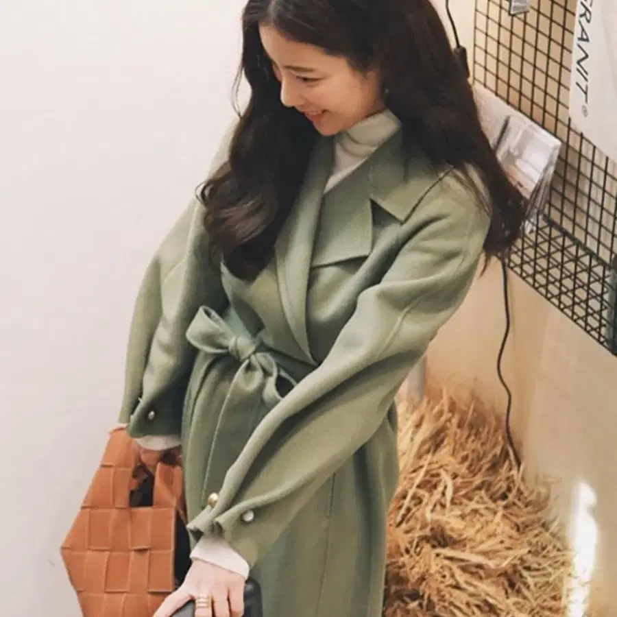 (새상품급)온앤온 캐시미어 핸드메이드 롱코트
