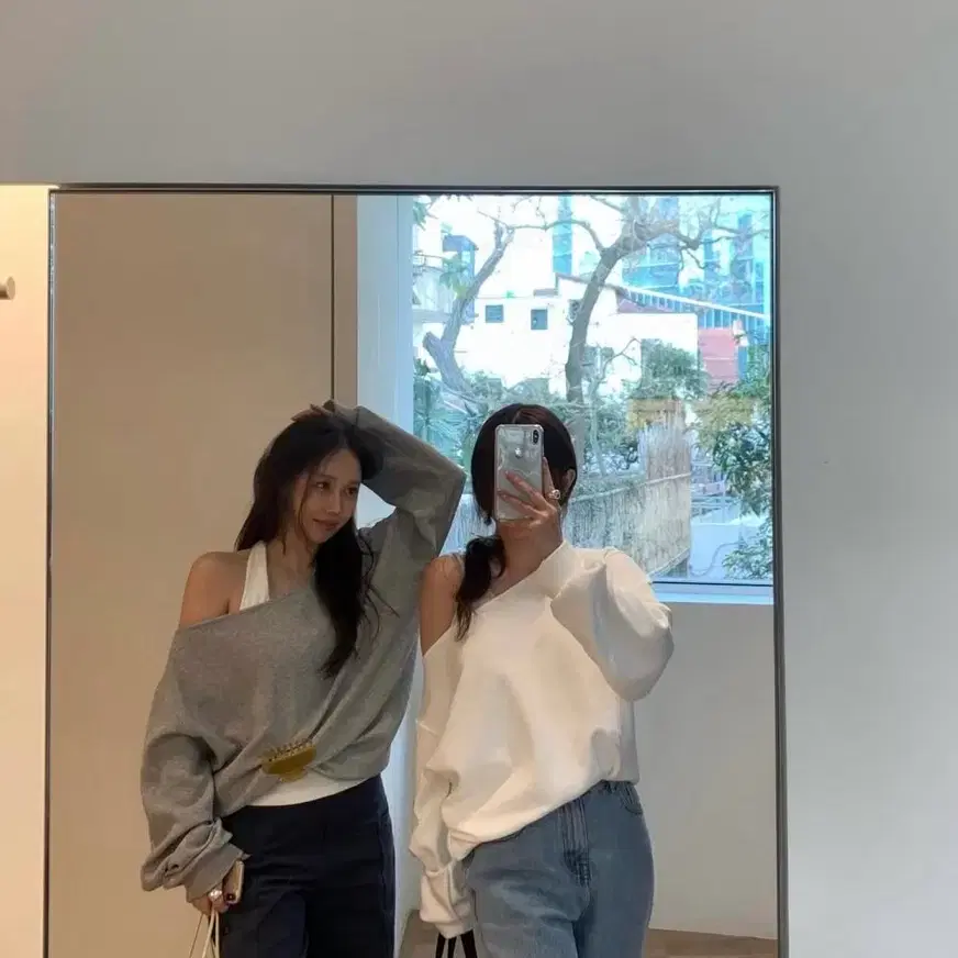 러브미우 루프 맨투맨 + 슬리브 세트