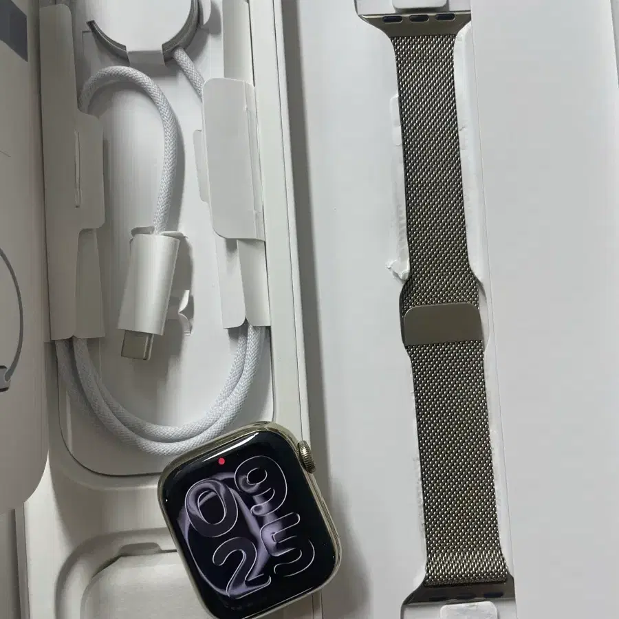 애플워치9스테인리스 41mm 골드 풀박스 SS급