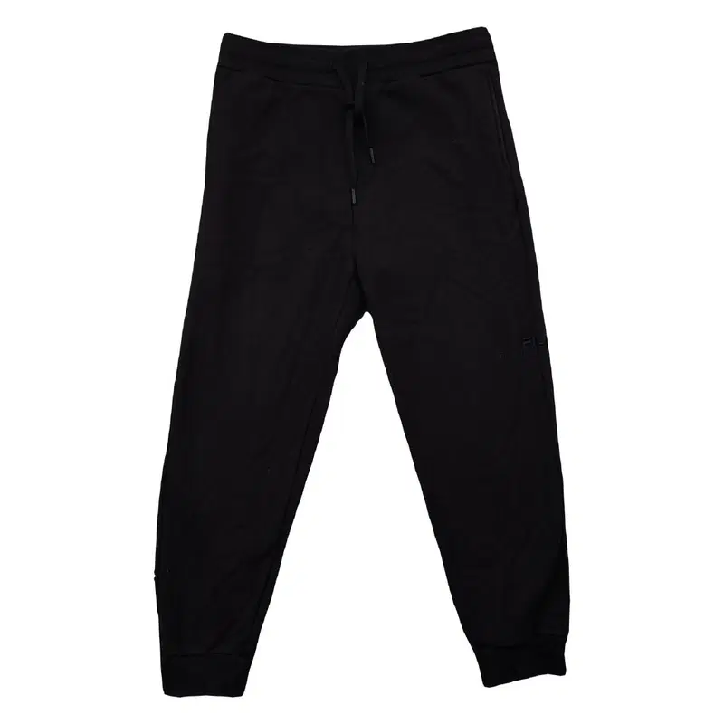 휠라 FILA 블랙 코튼 100% 삼선 베이직 스포츠 트레이닝 조거팬츠 L