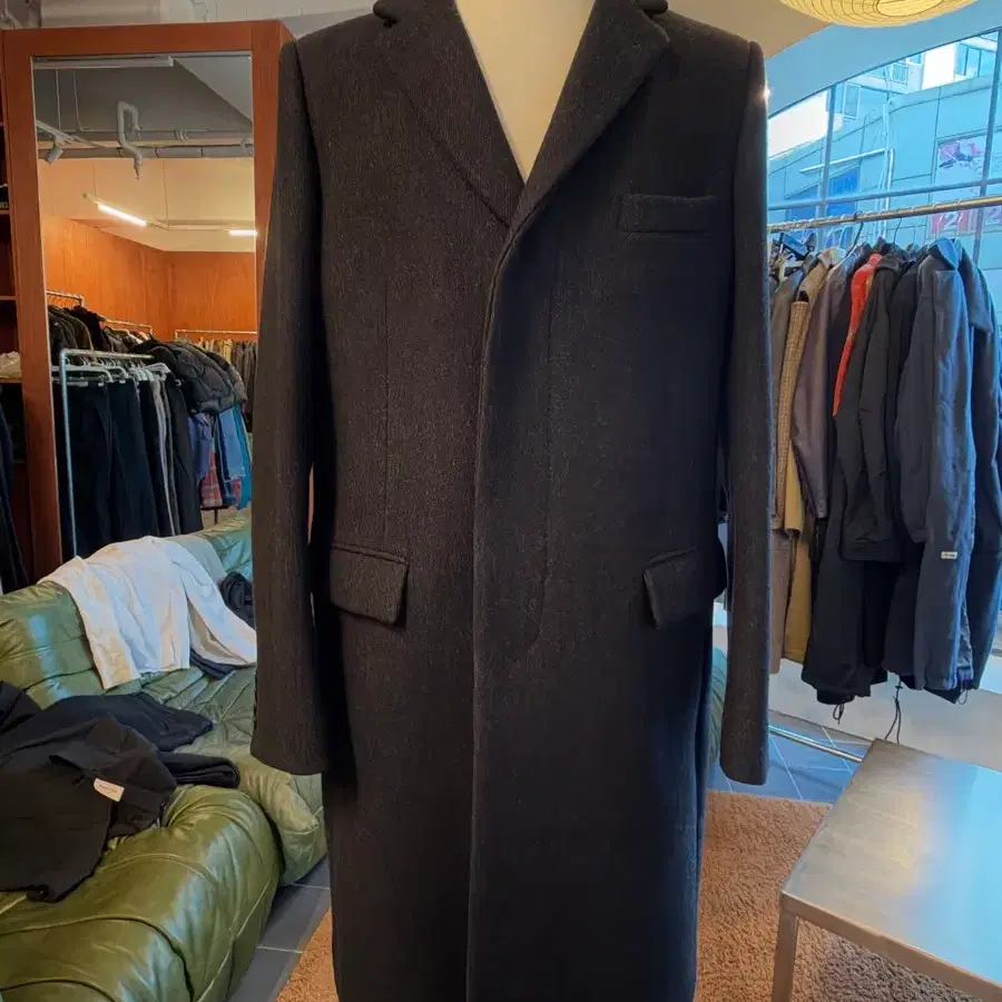 DRIES VAN NOTEN WOOL CHESTERFIELD COAT