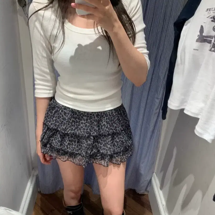 베르니마켓 레오파드 스커트