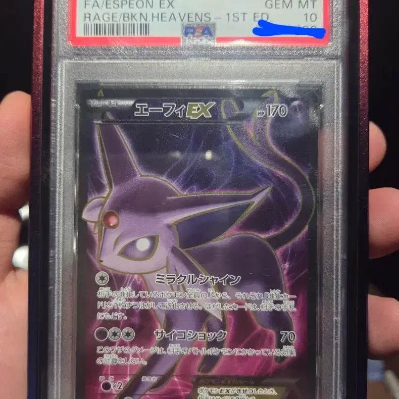 포켓몬카드 에브이 EX 2015 PSA 10