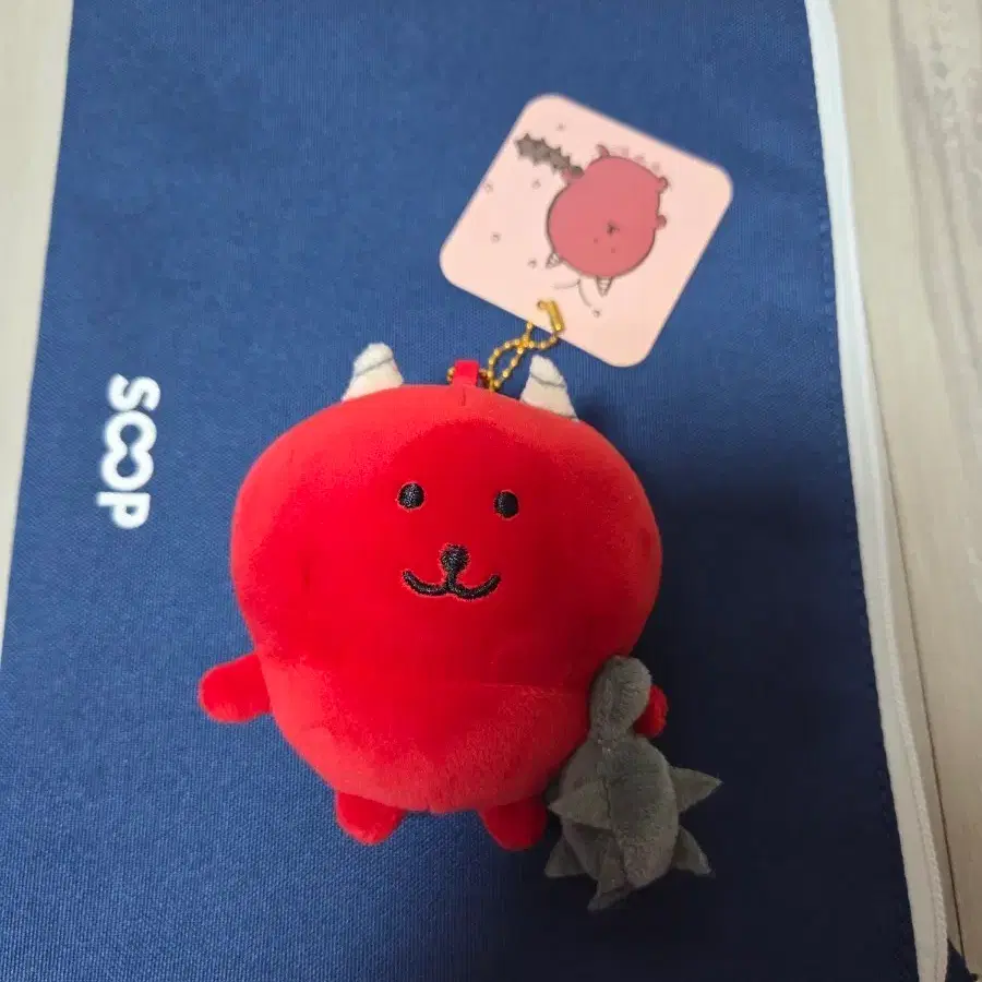 나가노 곰 키링 빨간색 악마 인형 키링