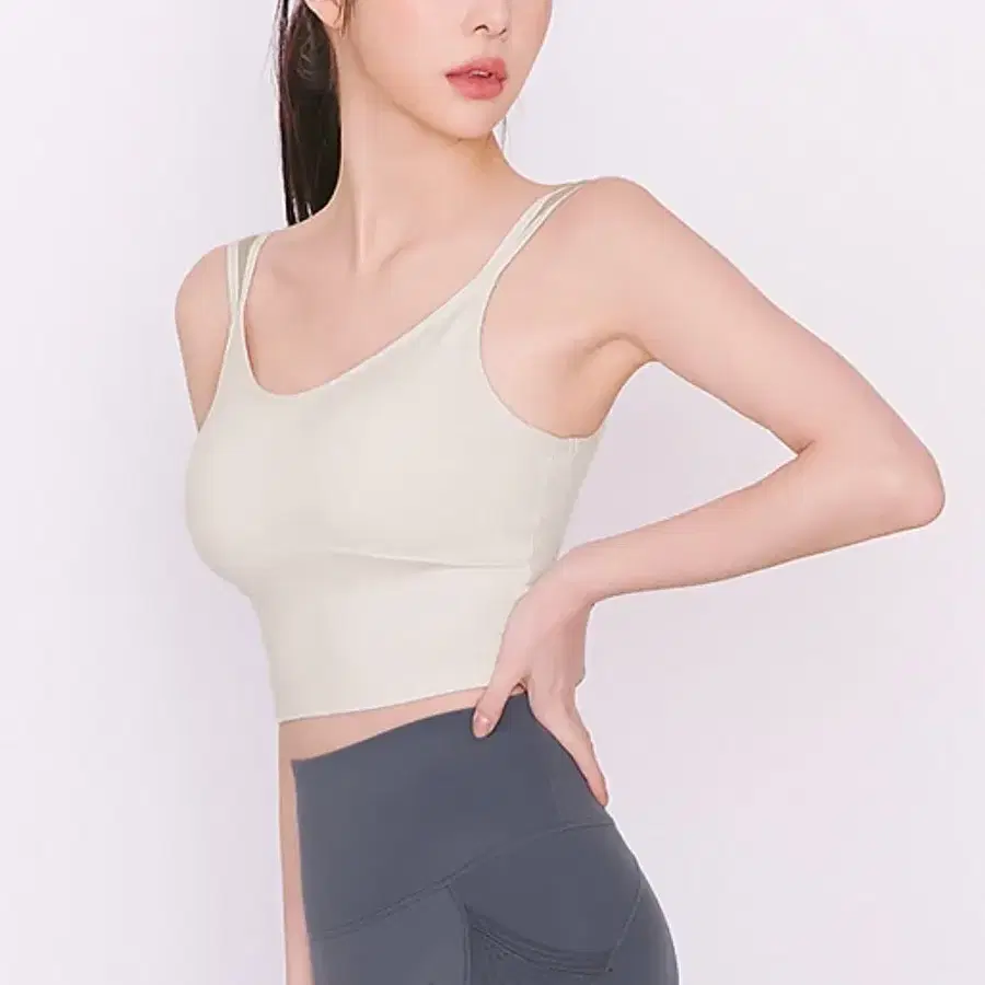 (신품급)젝시믹스 젤라 더블-스트랩 브라탑 얼씨스톤