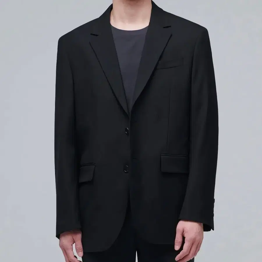[L] 무신사 스탠다드 릴렉스드 베이식 울 블레이저 (블랙)