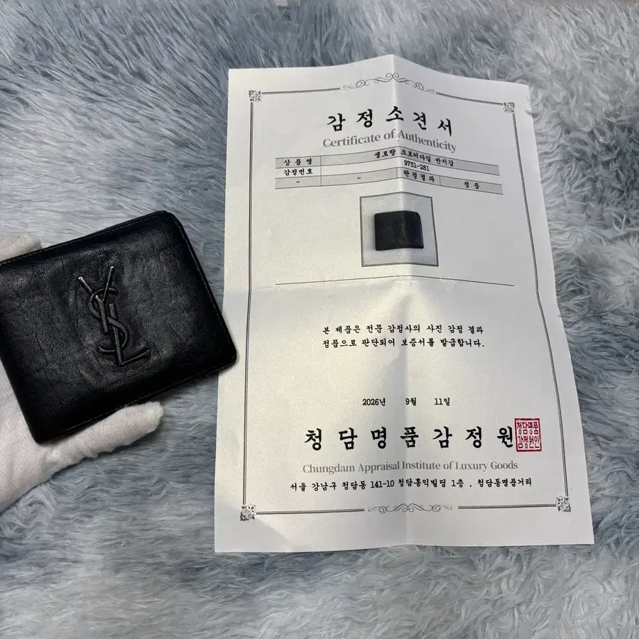 생로랑 크로커다일 반지갑