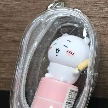 미개봉)치이카와 먼작귀 투명 케이스 피규어 스탬프 키링