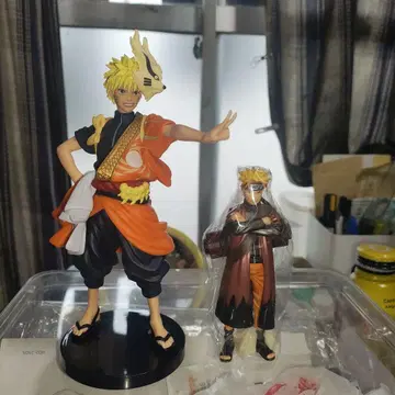 NARUTO 우즈마키 나루토 20주년 외 채색 메탈릭 피규어 2점 묶음 판매 현상품