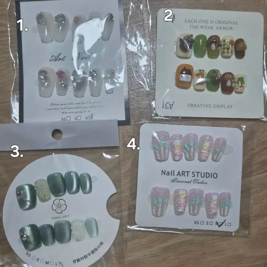 핸드메이드 수제네일팁 M사이즈 네일팁처분 개당가격