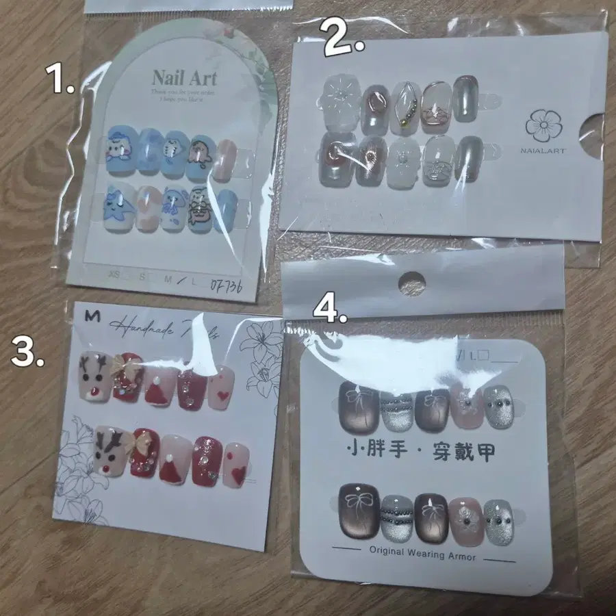 핸드메이드 수제네일팁 M사이즈 네일팁처분 개당가격